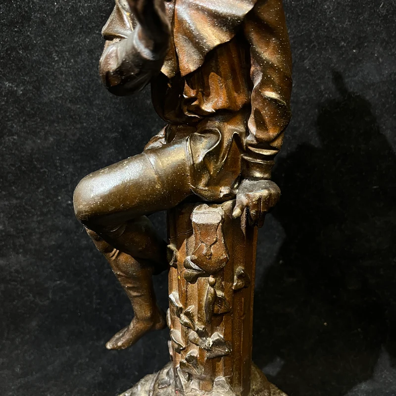 Par de juglares de la corte 'Chicot y Triboulet' de peltre Escuela s.XX