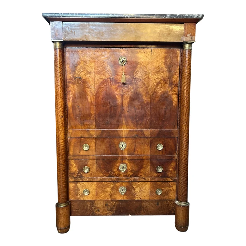 Chiffonier secretaire estilo Imperio mármol Sainte Anne