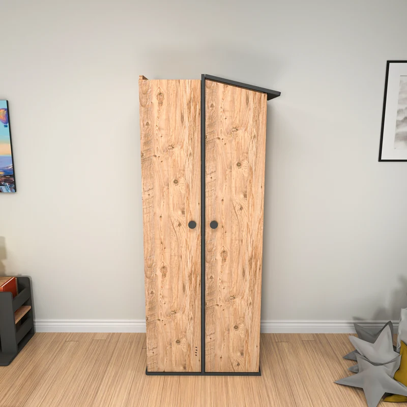 Valerin Wardrobe with Cabinets and Shelves