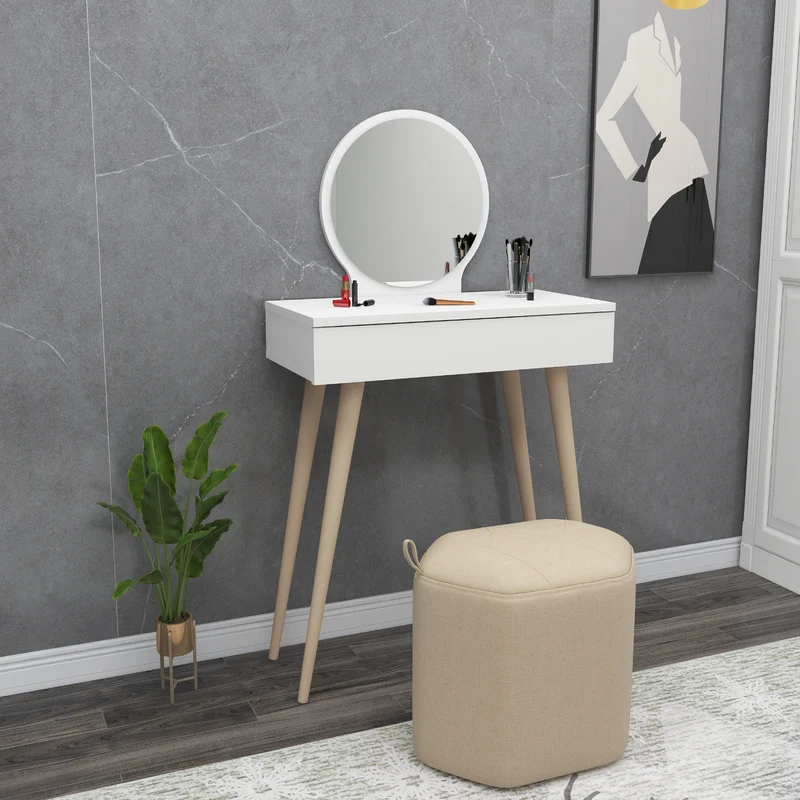 Siena Makeup Vanity Table with Mirror and Drawer