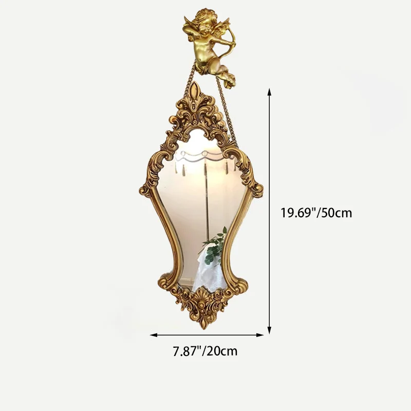 Traditional French Diamond Resin Glass Wall Mirror Decorative Mirror For Living Room