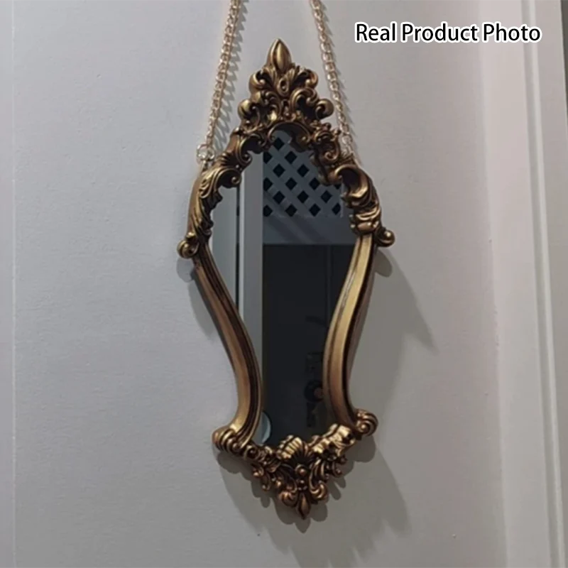Traditional French Diamond Resin Glass Wall Mirror Decorative Mirror For Living Room