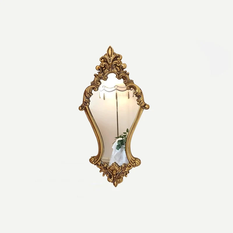 Traditional French Diamond Resin Glass Wall Mirror Decorative Mirror For Living Room