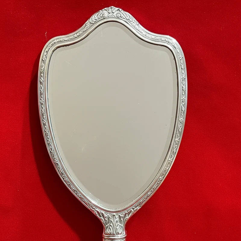 Conjunto espejo de mano y peinador de plata 925 y crin natural marca International Sterling circa 1940