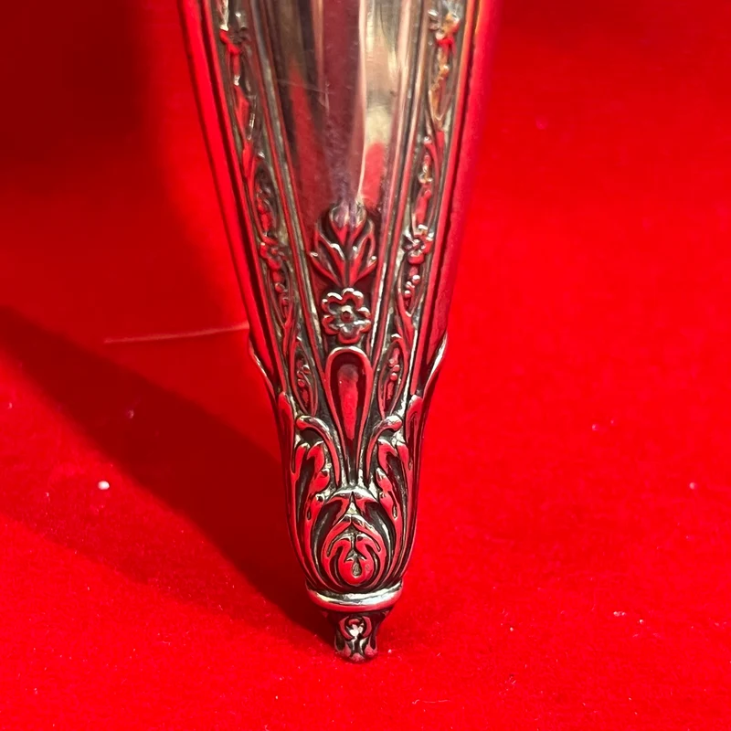 Conjunto espejo de mano y peinador de plata 925 y crin natural marca International Sterling circa 1940