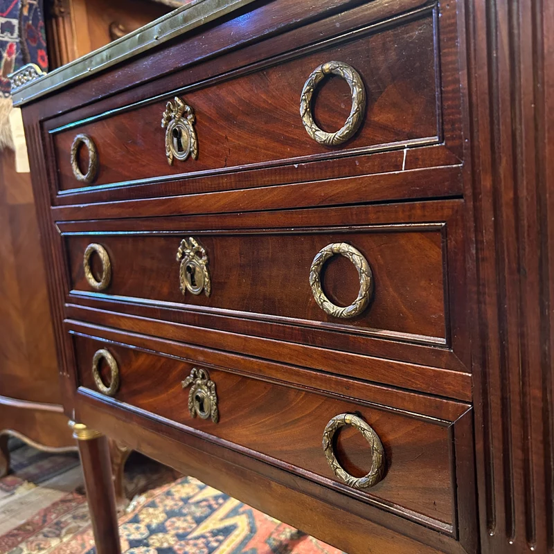Small Louis XVI style mahogany chest of drawers, early 19th century