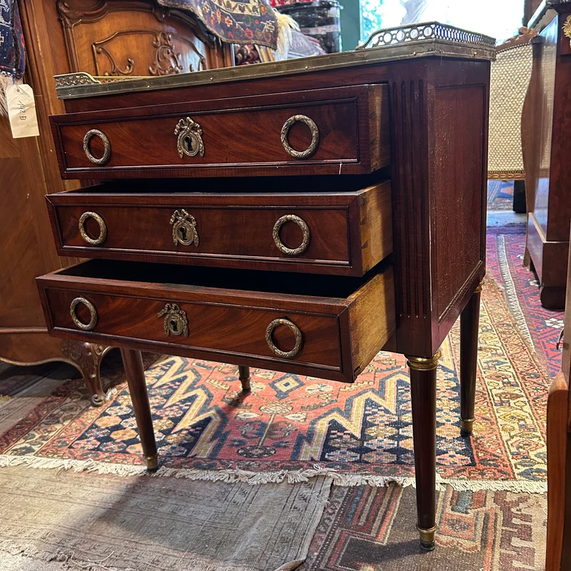 Small Louis XVI style mahogany chest of drawers, early 19th century