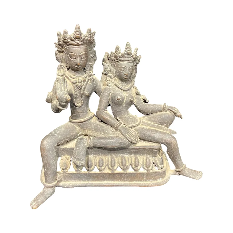 Figura de bronce 'Shiva y Parvati'