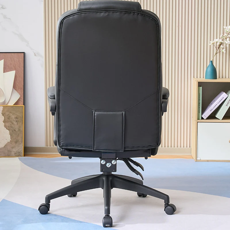 Modern Luxury Cat Scratch Leather PP Swivel Curved Square Desk Chair With Backrest Armrest For Home Office