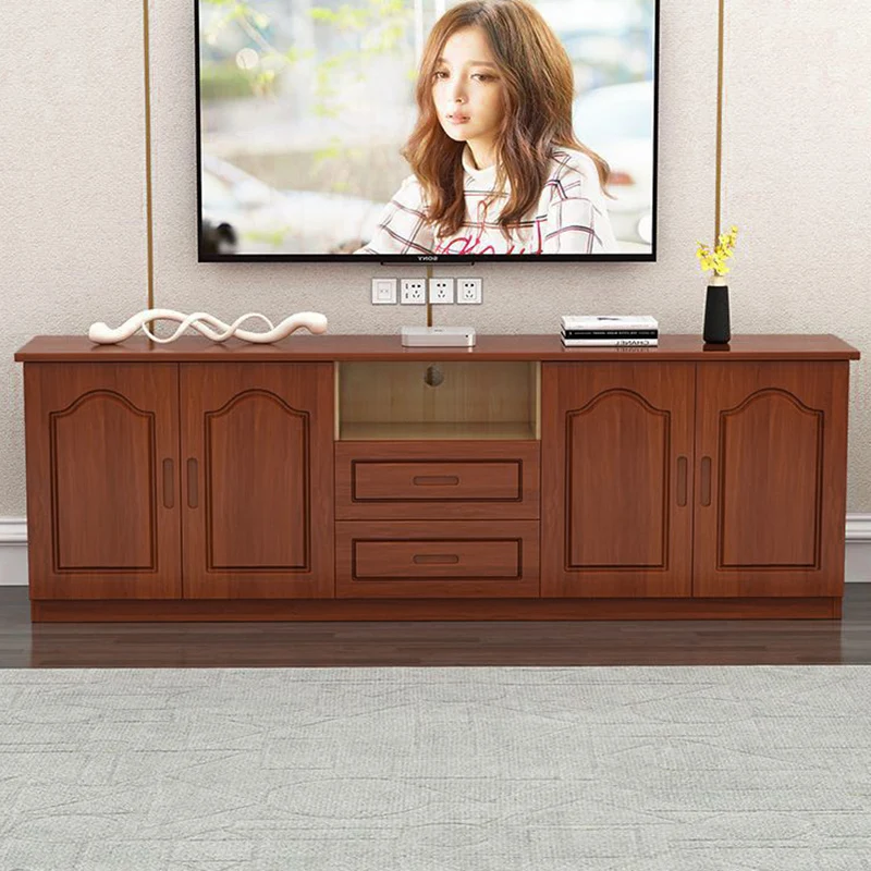 Traditional French Rectangular Pine Wood Plywood TV Stand 3-Drawer For Living Room