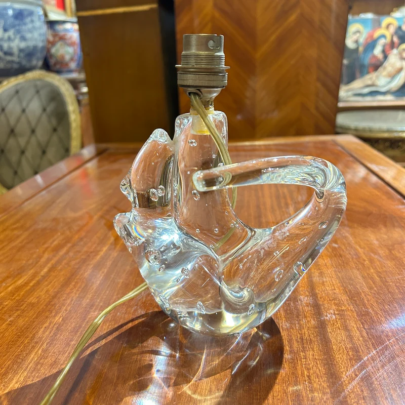 Lámpara de cristal Scheneider France diseño orgánico años 60'