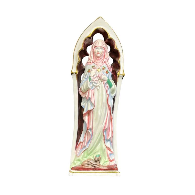 Estatuilla de porcelana Virgen María firmada por Michael Sutty edición especial circa 1980