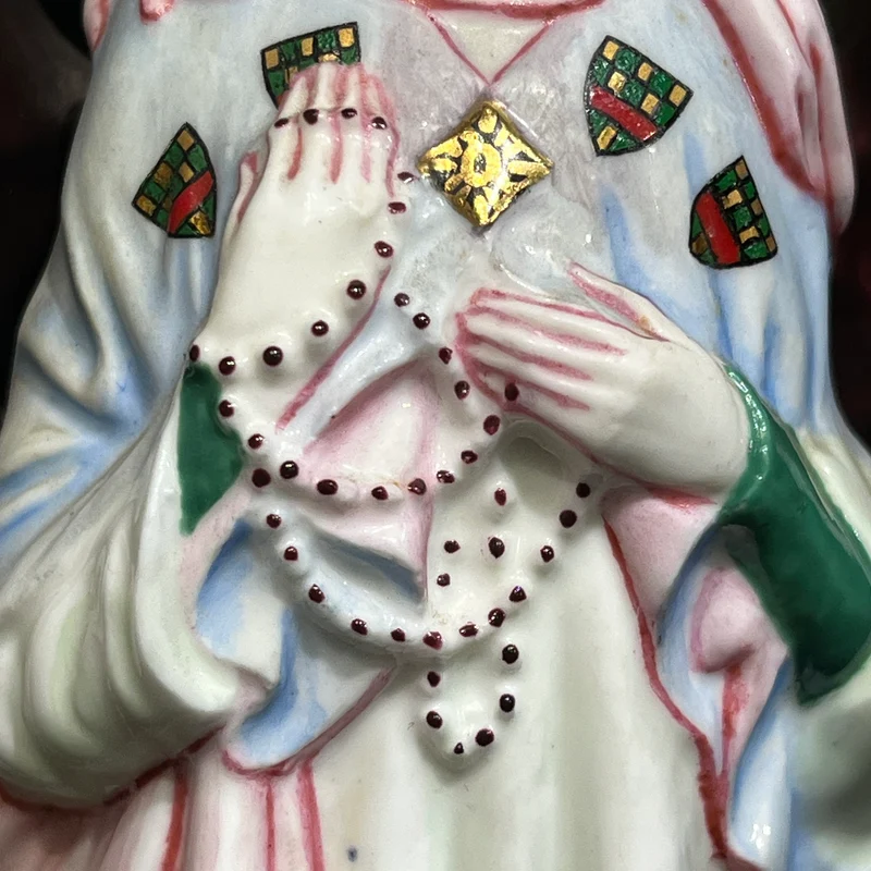 Estatuilla de porcelana Virgen María firmada por Michael Sutty edición especial circa 1980