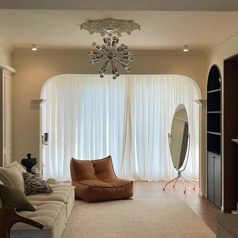 Modern Minimalist Stainless Steel Glass Oval Movable Full-Length Floor Mirror For Living Room & Bedroom