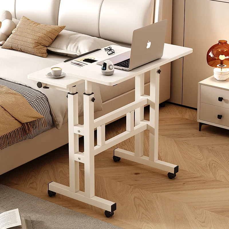 Modern Minimalist MDF Steel Rectangular Adjustable Rolling Desk Height Adjustable Computer Desk For Home Office
