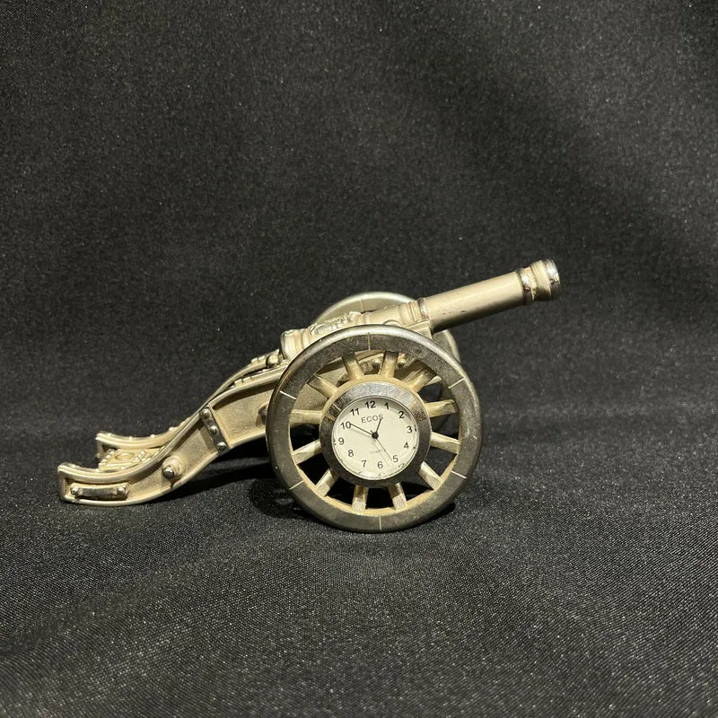 Reloj decorativo con forma de cañón napoleónico mediados s.XX