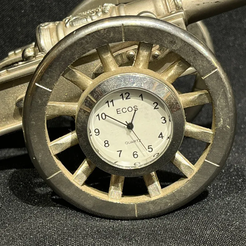 Reloj decorativo con forma de cañón napoleónico mediados s.XX