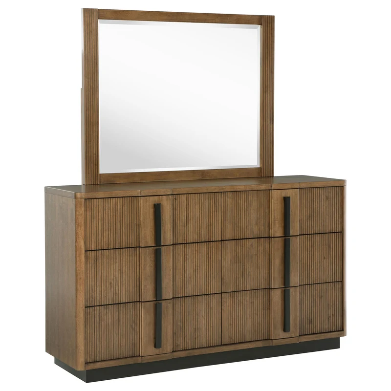 Coaster Furniture Terrace 224903M 6-Drawer Dresser and Mirror - Ash Brown