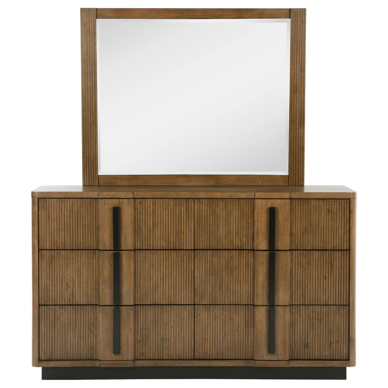 Coaster Furniture Terrace 224903M 6-Drawer Dresser and Mirror - Ash Brown
