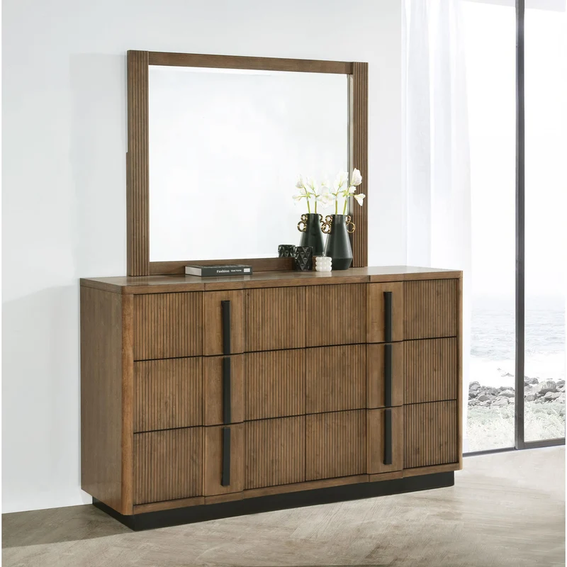 Coaster Furniture Terrace 224903M 6-Drawer Dresser and Mirror - Ash Brown