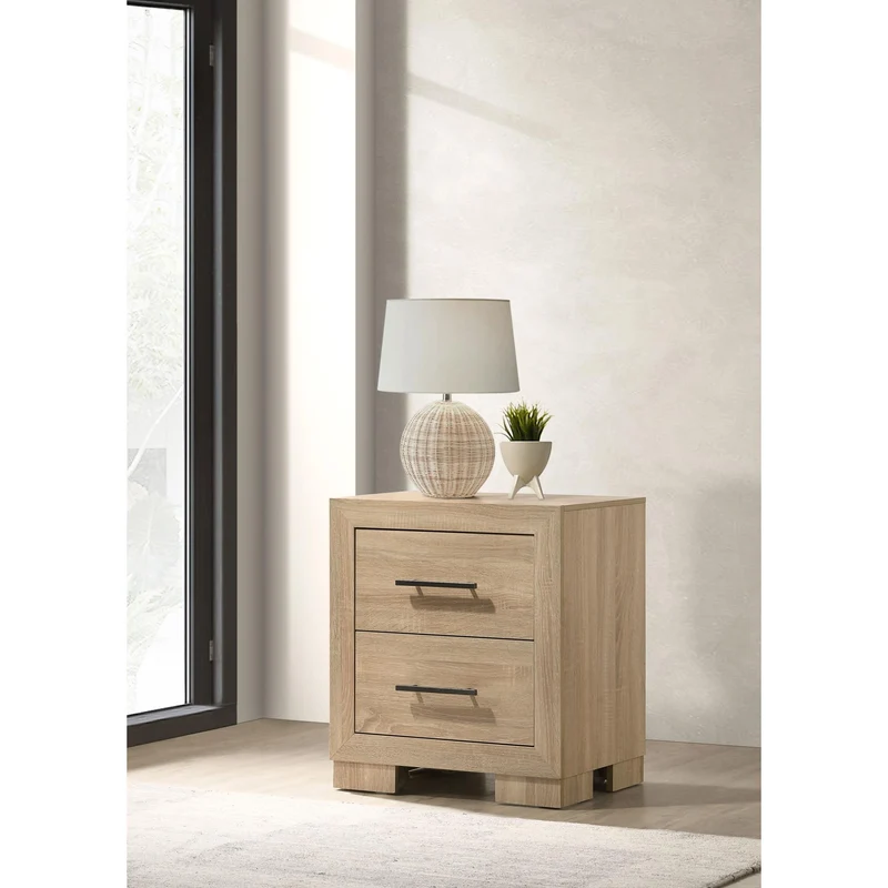 Coaster Furniture Arielle 223112 2-drawer Bedroom Nightstand with Casters - Light Oak