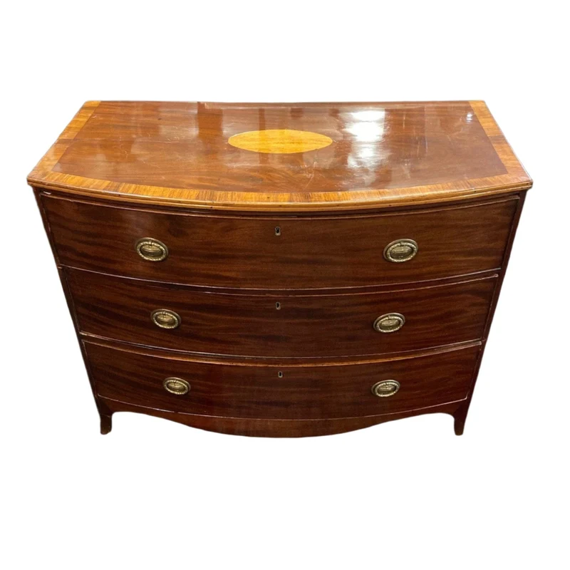 English bombé chest of drawers in the Edwardian style INVENTORY