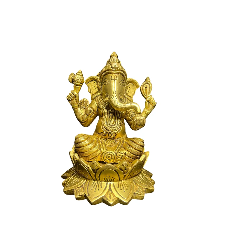 Figura de Ganesha en bronce macizo ormolú