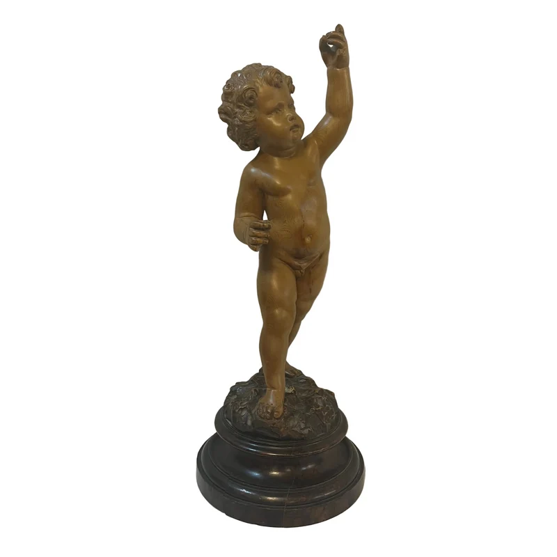 wooden boy figurine