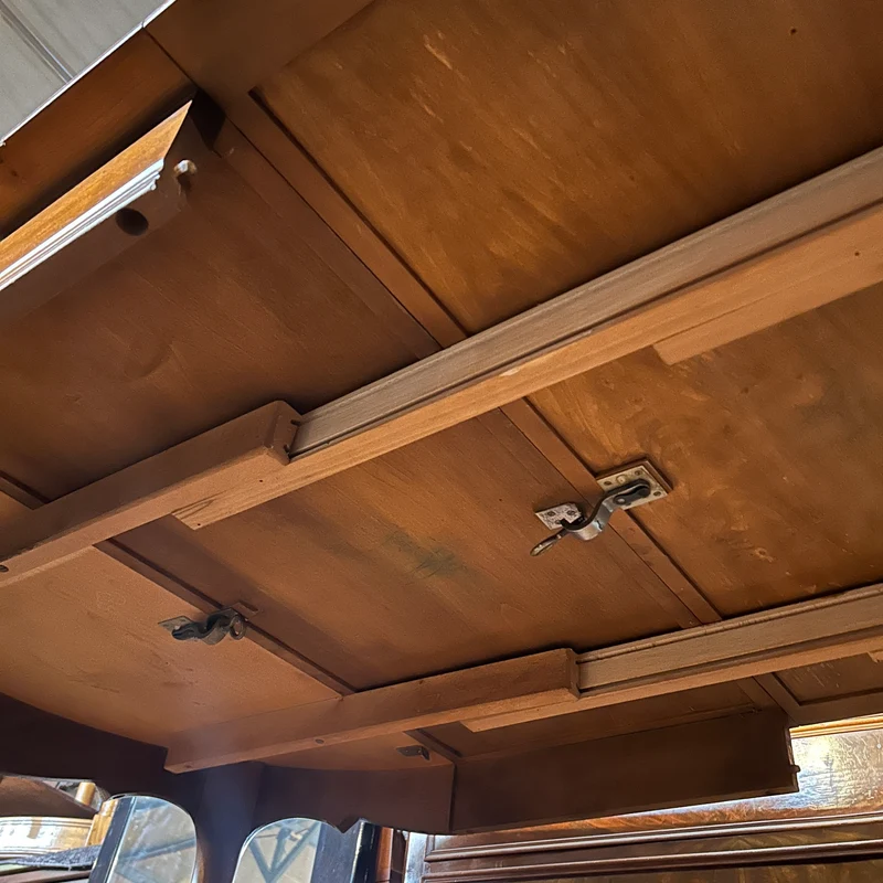 Mesa de comedor francesa estilo Luis XV en citronnier marquetería parquet tres medidas