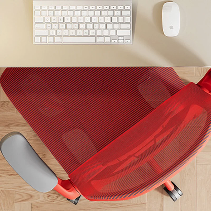 Modern Minimalist PP & Mesh Adjustable Height Swivel Desk Chair With Flip-Up Arms And Wheels For Home Office