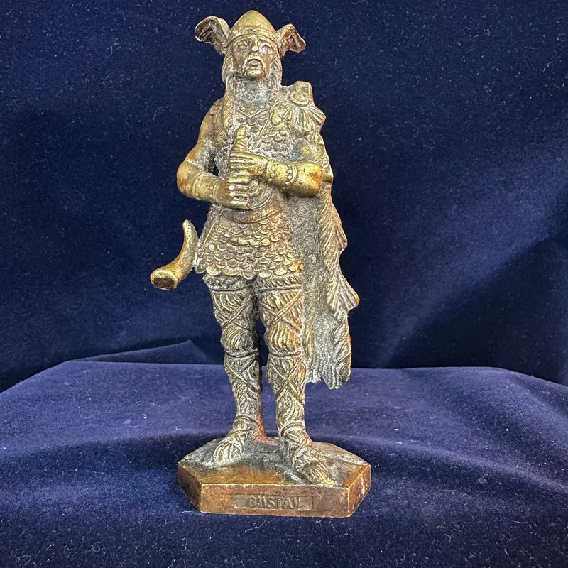 Set of bronze Viking warrior statuettes from the early 20th century