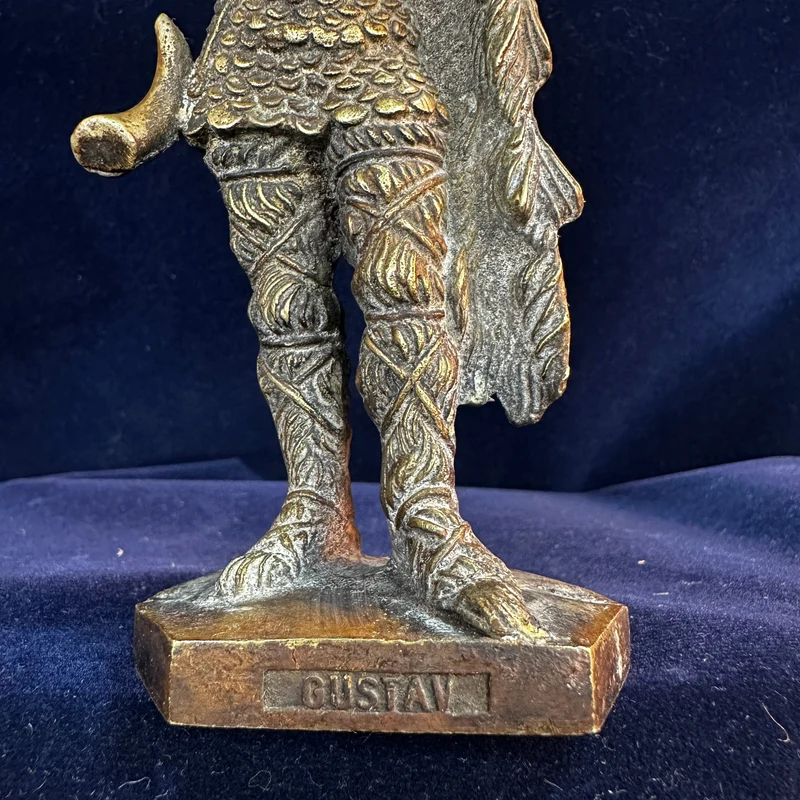 Set of bronze Viking warrior statuettes from the early 20th century