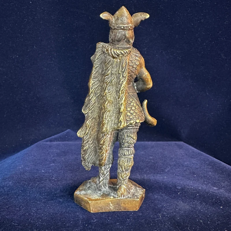 Set of bronze Viking warrior statuettes from the early 20th century