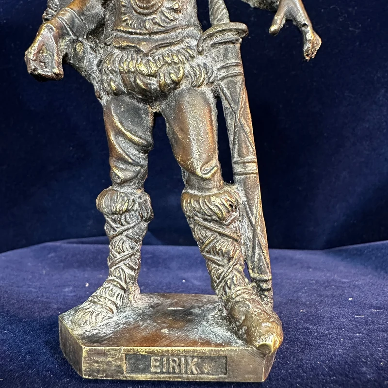 Set of bronze Viking warrior statuettes from the early 20th century