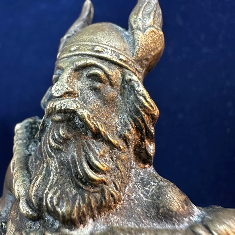 Set of bronze Viking warrior statuettes from the early 20th century