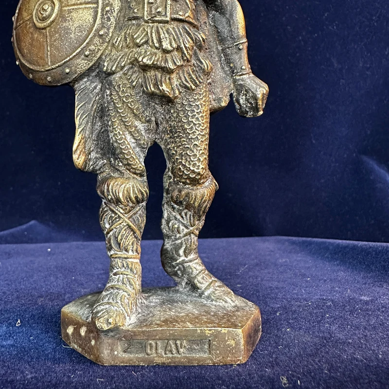 Set of bronze Viking warrior statuettes from the early 20th century