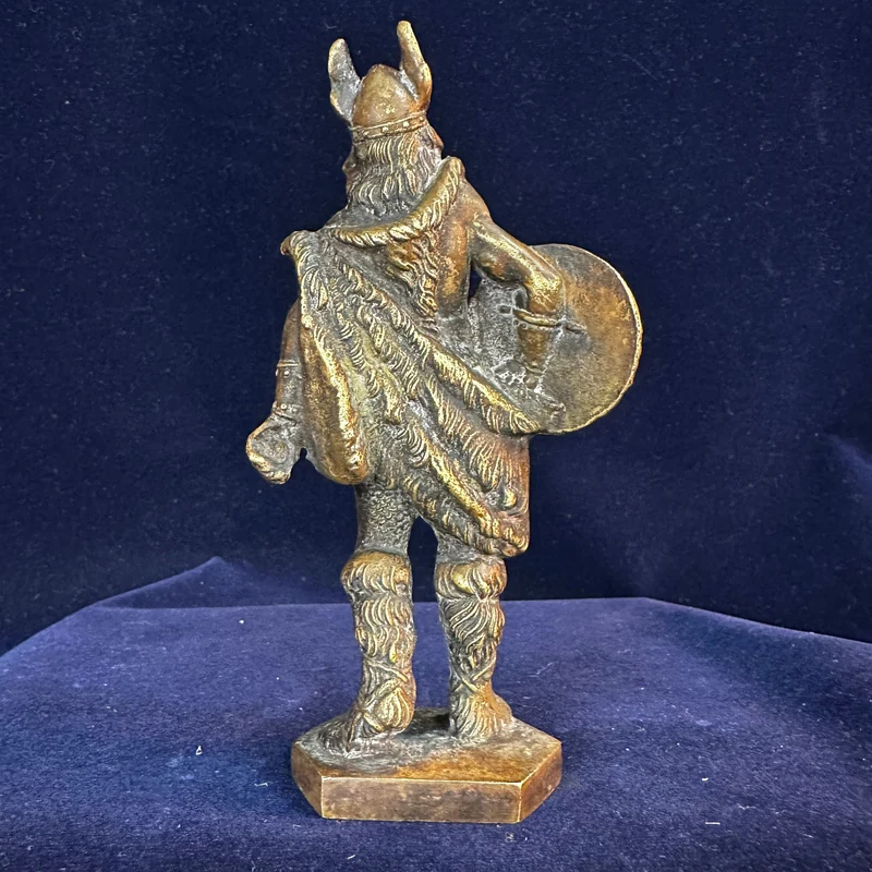 Set of bronze Viking warrior statuettes from the early 20th century