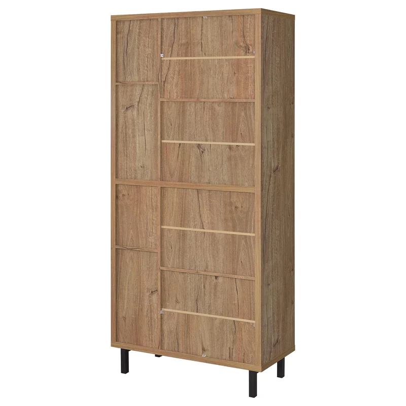 Coaster Furniture Teller 950440 80-inch 4-door Tall Shoe Storage Cabinet - Natural Oak