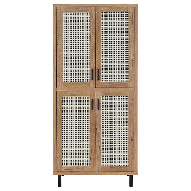 Coaster Furniture Teller 950440 80-inch 4-door Tall Shoe Storage Cabinet - Natural Oak