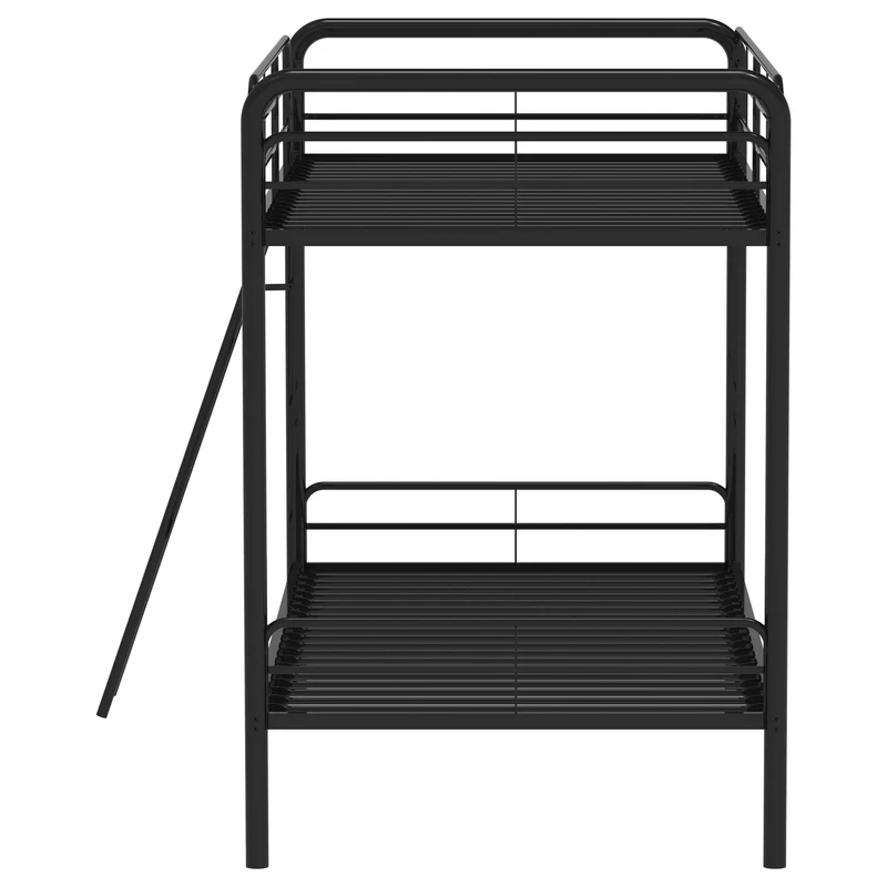 Coaster Furniture Carson 460334BLK Metal Twin Over Twin Bunk Bed - Glossy Black
