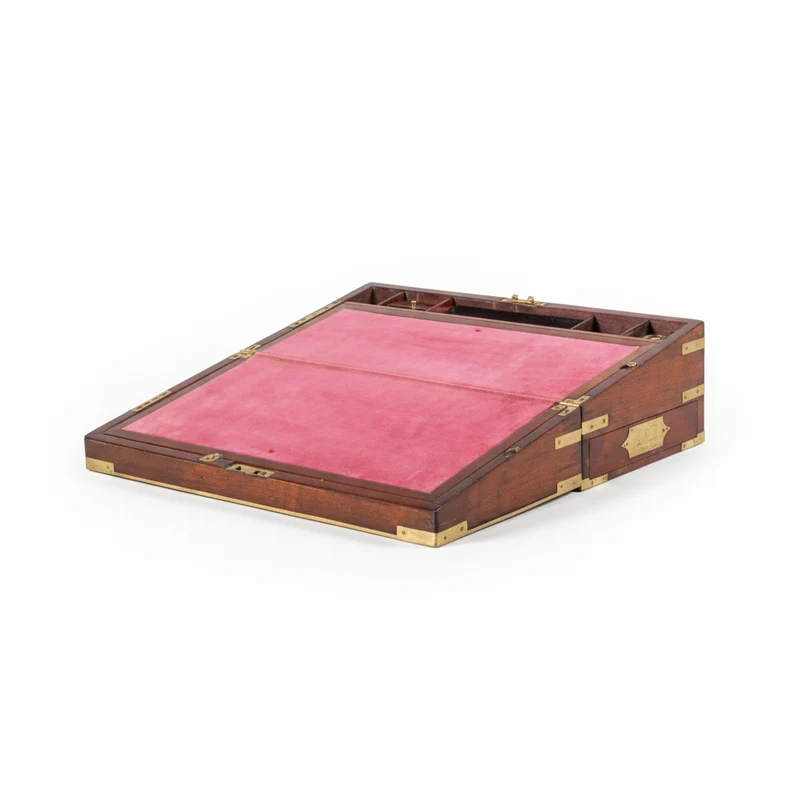 French mahogany travel desk, late 19th century