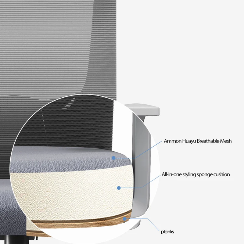 Modern High-Back Ergonomic Desk Chair: Minimalist Height-Adjustable Office Chair For Home Office