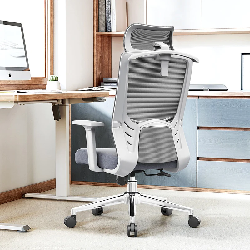 Modern High-Back Ergonomic Desk Chair: Minimalist Height-Adjustable Office Chair For Home Office