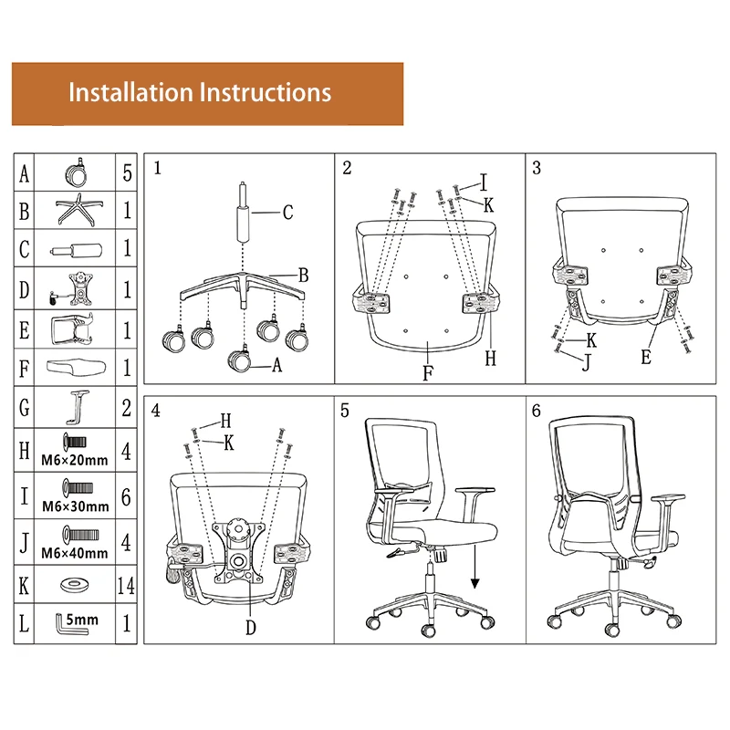 Modern Minimalist Mid-Back Ergonomic Desk Chair: Silent-Rolling Height-Adjustable Office Chair For Home Office