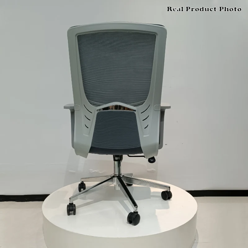 Modern Minimalist Mid-Back Ergonomic Desk Chair: Silent-Rolling Height-Adjustable Office Chair For Home Office