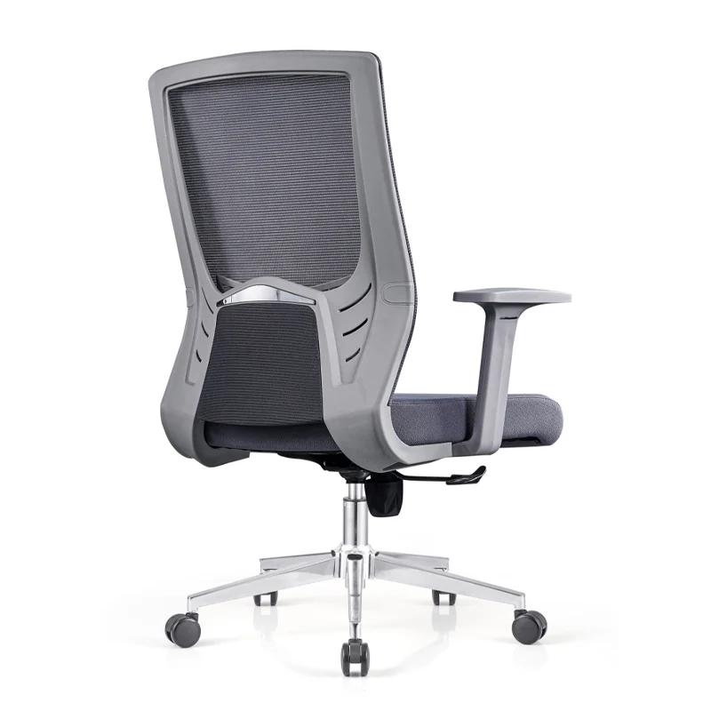 Modern Minimalist Mid-Back Ergonomic Desk Chair: Silent-Rolling Height-Adjustable Office Chair For Home Office
