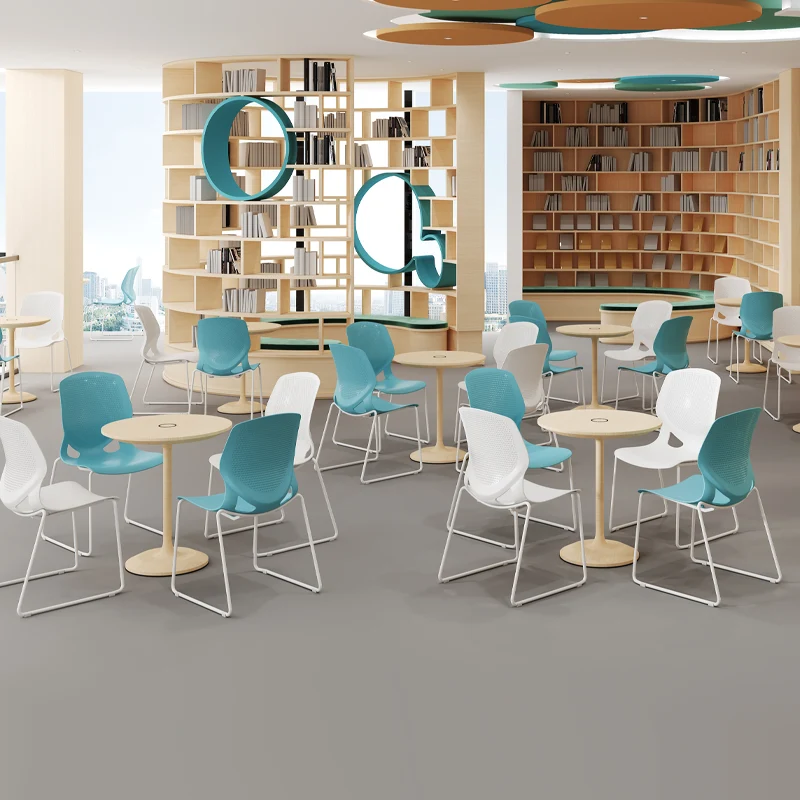 Modern Minimalist Backrest Office Chair: One-Piece PP Construction - Multi-Color Training Chair For Home Office