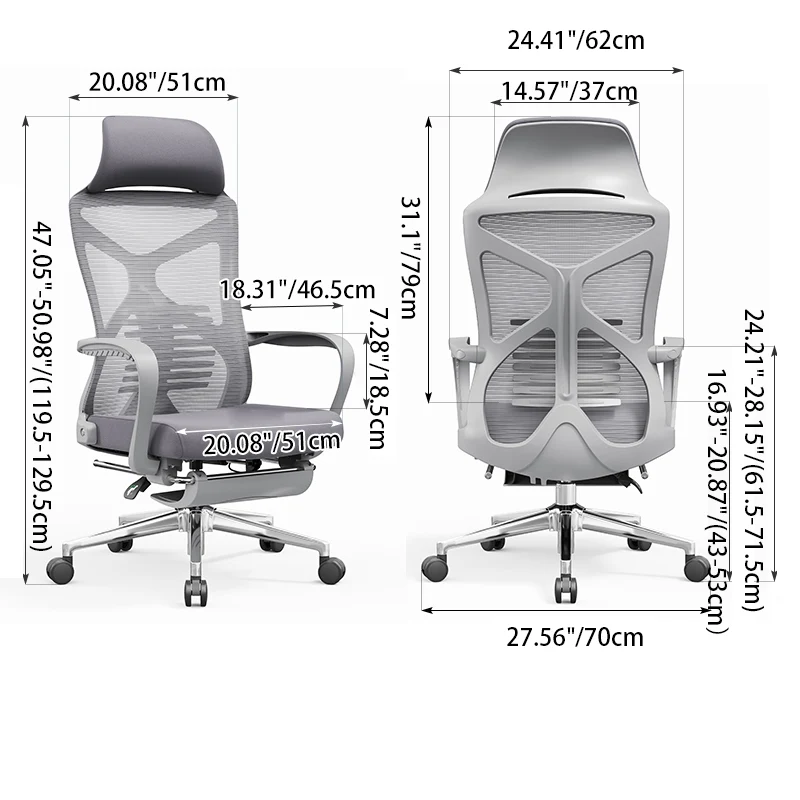 Modern Minimalist High-Back Desk Chair: Breathable Mesh Fabric - Lumbar Support Ergonomic Office Chair For Home Office