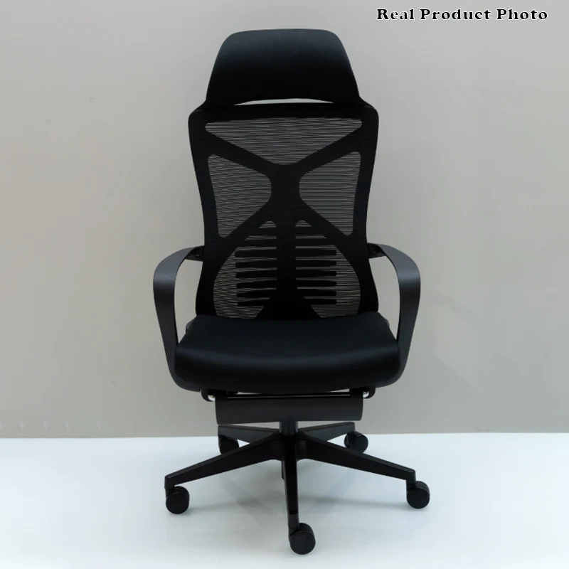 Modern Minimalist Ergonomic Office Chair: Lumbar Support Design - Height-Adjustable High-Back Desk Chair For Home Office
