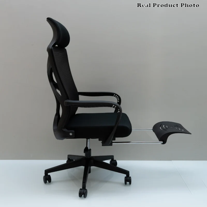 Modern Minimalist Ergonomic Office Chair: Lumbar Support Design - Height-Adjustable High-Back Desk Chair For Home Office